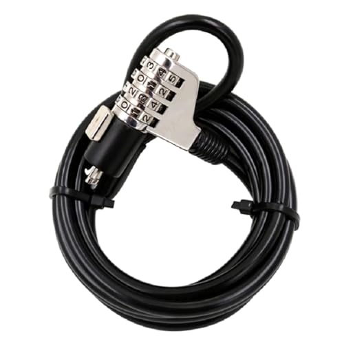 Laptops Lock,Computer Slot Plate Secure Computer Combination 4 Digital Password Protective Computer Cable Security