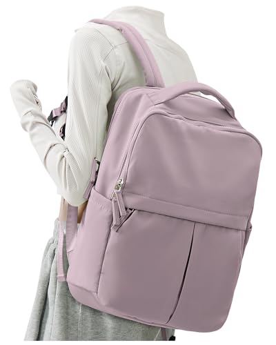 Laptop Work Backpack for Women - 15.6 Inch Laptop Compartment, Lightweight Waterproof Large Travel Backpack for College, Nurse & Teacher, Purple - color: Model a Purple