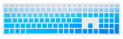 Keyboard Cover for HP Pavilion 27 All in One PC 27-xa0014/27 Xa0055Ng/0370Nd/0076Hk/0010Na, HP Pavilion 24-inch 24-xa0020 Xa0002A Xa0032 xa0013w, HP Pavilion All in One Keyboard Cover, Ombre Blue - color: Ombre Blue