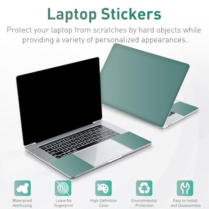 15-15.6 inches Netbook Laptop Skin Sticker Decal Reusable Cover Protector for 11.6 12 13 13.3 14 15 15.4 Notebook Chromebook Easy to Apply and Remove, Scratch-Resistant Waterproof I Dark Cyan - color: Dark Cyan