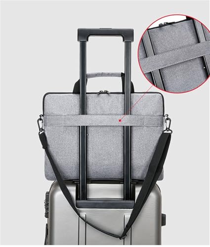 Laptop Bag Water-resistant Laptop Sleeve Case with Shoulder Straps & Handle, Computer Slim Briefcase - color: Black, size: 15.6