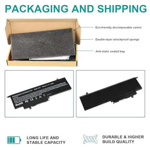 GK5KY Laptop Battery Replacement for Dell Inspiron 11 3000 3147 3148 3153 3152 3157 3158 15 7000 7558 7568 13 7353 7359 7347 7348 7352 92NCT 092NCT 4K8YH 04K8YH RHN1C 0WF28 P20T P20T001 P55F - size: 3147 12.17, 4.57, 1.02in