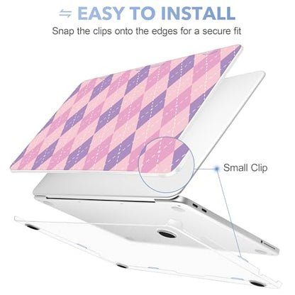May Chen for MacBook Neo Case 13 inch 2026 | 100% Match Official Color | Pattern Printing, Anti-Crack & Scratch & Fingerprint | Protective Hard Shell Cases Laptop Model A3404 - Pink Purple - color: Pink purple