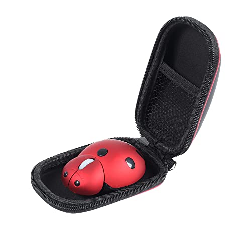 elec Space Wireless Mouse for Laptop & Kids, Cute Ladybug Shape Ergonomic Mouse with Case, Cordless for Laptop, PC, Mac & Notebook (Red) - color: red-3
