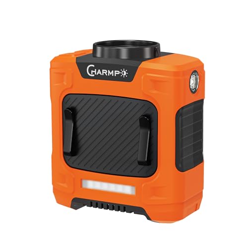 Waist Fan - Portable Cooling Clip Belt Fan with 10000mAh Battery, 24H Working Time, 3 Speeds, 16000RPM Airflow, LED SOS Warning Light for Jobsite, Farming, Fishing, Hot Summer - color: Orange, size: Large