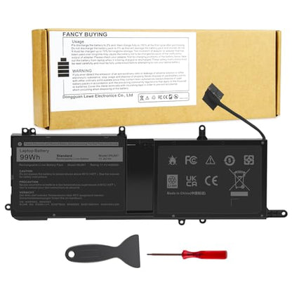 Fancy Buying 9NJM1 44T2R MG2YH Laptop Battery for Dell Alienware 15 R3 R4 17 R4 R5 Series P31E P69F P31E001 P31E002 P69F001 P69F002 HF25D 01D82 546FF 0546FF HF250 0HF250 0MG2YH - size: 11.55*4.19*0.51inch