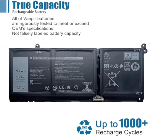 G91J0 Laptop Battery Replacement for Dell inspiron 3510 3515 3511 5515 5510/5518 5410(2-in-1)/5418 vostro 5410 5510 Latitude 3320 Series 0FH3K2 FH3K2 TN70C 0WV3K8 41Wh 3467mAh - size: 9.39*3.47*0.25 inch G91J0