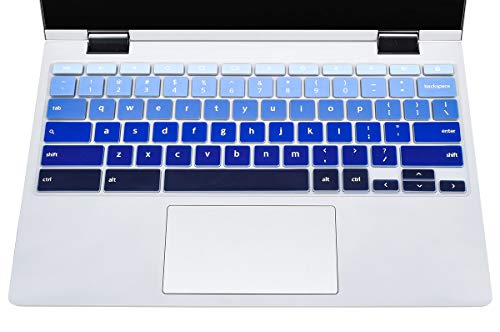 Keyboard Cover for Lenovo Chromebook Flex 5 5i 13" / IdeaPad 3 11.6 / Flex 3 11 / Spin X360 2-in-1 / C330 C340 100e 300e 500e 11.6, Gradual Blue - color: Gradual Blue