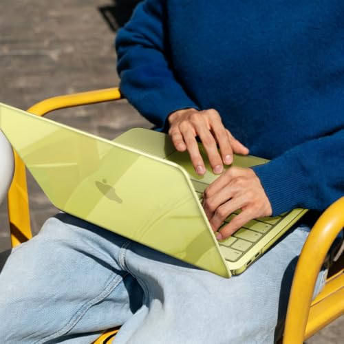 B BELK for MacBook Neo Case 13 inch 2026 Release A3404, Crystal Citrus | Scratch Resistant Protective Plastic Hard Shell for Mac Neo Case A18 Pro Chip with Keyboard Cover & Screen Protector - color: Crystal Citrus