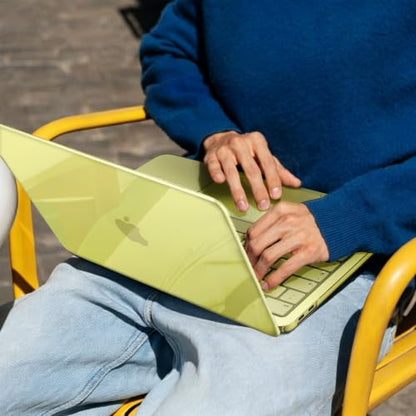 B BELK for MacBook Neo Case 13 inch 2026 Release A3404, Crystal Citrus | Scratch Resistant Protective Plastic Hard Shell for Mac Neo Case A18 Pro Chip with Keyboard Cover & Screen Protector - color: Crystal Citrus