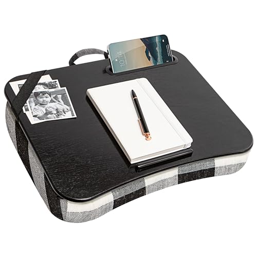 LAPGEAR Designer Lap Desk – Buffalo Check, 2-Pack with Storage Basket - color: Buffalo Check, size: 2-Pack Lap Desks + Basket