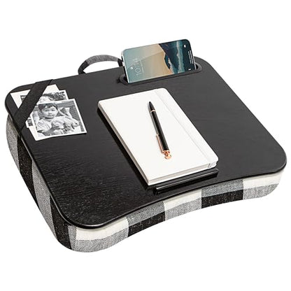 LAPGEAR Designer Lap Desk – Buffalo Check, 2-Pack with Storage Basket - color: Buffalo Check, size: 2-Pack Lap Desks + Basket