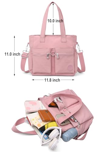Tote Bag for Women Nylon Purse and Handbags Tote Purse Crossbody Bag Messenger Bag - color: Khaki