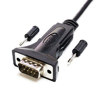 Tera Grand - Premium USB 2.0 to RS232 Serial DB9 Adapter Cable 3 Feet - Built with FTDI Chipset and Male Thumbscrews. This Cable is NOT Used for VGA Monitor. - size: 3 ft, style: Thumbscrews