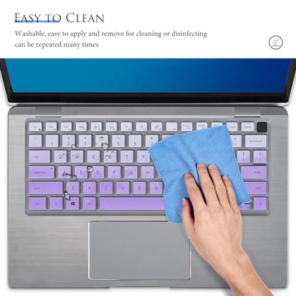 Keyboard Cover for Dell Latitude 7440 7430 7420 7410 5440 5431 5430 5420 14" Laptop, Dell Latitude 9430 9420 14"/Latitude 9520 9510 15.6"/Latitude 7640 16" Keyboard Skin - Gradual Purple - color: Gradual Purple