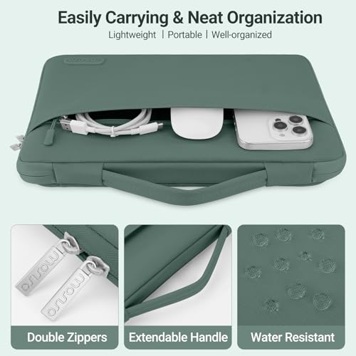 MOSISO Compatible with MacBook Air 13 inch Case M5 2026 M4 2025 M3 M2 2024-2022 A3449 A3240 A3113 A2681,Hard Shell&Sleeve Bag&Keyboard Skin&Webcam Cover&ScreenFilm for MacBook Air 13.6, Emerald Green - color: Emerald Green