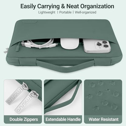 MOSISO Compatible with MacBook Air 13 inch Case M5 2026 M4 2025 M3 M2 2024-2022 A3449 A3240 A3113 A2681,Hard Shell&Sleeve Bag&Keyboard Skin&Webcam Cover&ScreenFilm for MacBook Air 13.6, Emerald Green - color: Emerald Green