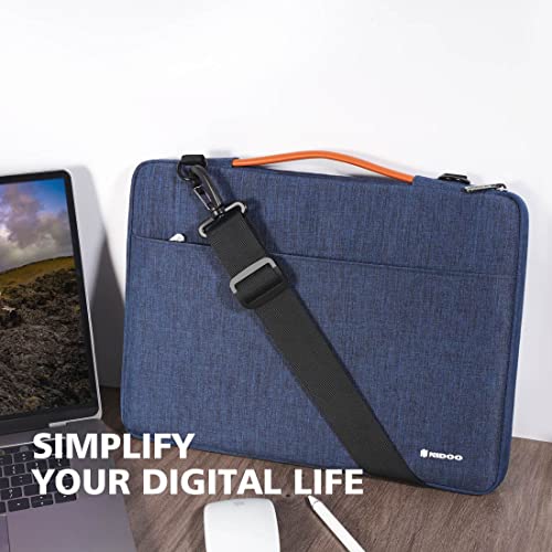 NIDOO 14 inch Laptop Sleeve Case with Handle Shoulder Bag for 15" Surface Laptop 4 3/14" Lenovo Chromebook 3 / ThinkPad T14 L14 P14s Gen 2 T495 T495s / Acer Chromebook Spin 514 / Dell Latitude 14 15 - color: Blue - Shoulder, size: 14 inch