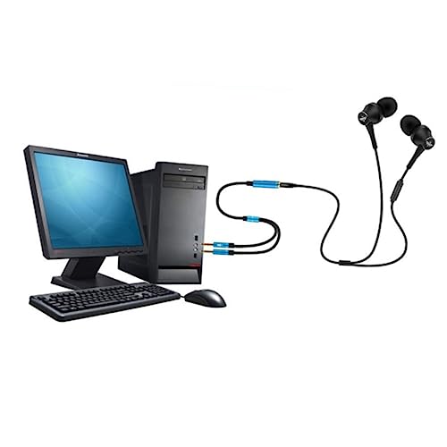 Angoily 2pcs Headset Splitter Cable to Female to Male Audio Adapter for Laptop and Mobile Dual Port for Headset Microphone and Versatile Audio Converter