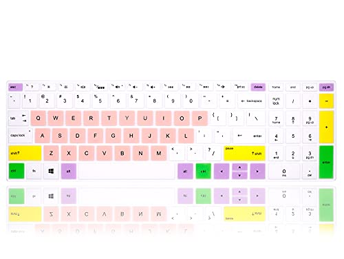 English Silicone Keyboard Cover for HP Envy x360 15.6''Series /2020 2019 Pavilion 15/Pavilion x360 15.6" Series/Envy 17 17.3" Series/Laptop 15t 17t 17-ca0011nr 17-by0040nr,Candy Pink - color: Z3-Candy Pink