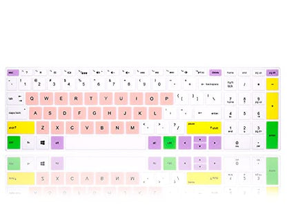 English Silicone Keyboard Cover for HP Envy x360 15.6''Series /2020 2019 Pavilion 15/Pavilion x360 15.6" Series/Envy 17 17.3" Series/Laptop 15t 17t 17-ca0011nr 17-by0040nr,Candy Pink - color: Z3-Candy Pink
