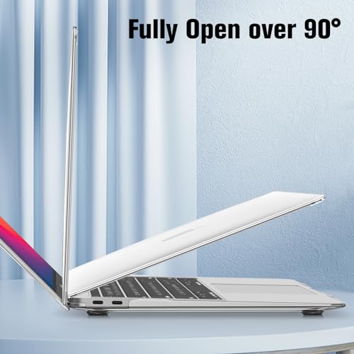 Fintie Case for MacBook Air 13 Inch A2337/A2179/A1932, Crystal Clear | Air 13.3'', 2018-2022, M1, Snap-On Shell Cover, Full Port Access, Easy On/Off, Lightweight - color: Crystal Clear