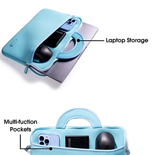 amCase Chromebook Case-11.6 to12inch Neoprene Sleeve with Handle-Turquoise | Travel laptop bag - color: Turquoise, size: 11.6 to 12 inch