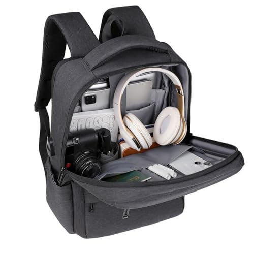 Business Travel Laptop Backpack with USB Charging Port, Oxford Fabric, 20-35L Capacity, Fits 15 Inch Laptop (Dark Gray) - color: Dark Gray