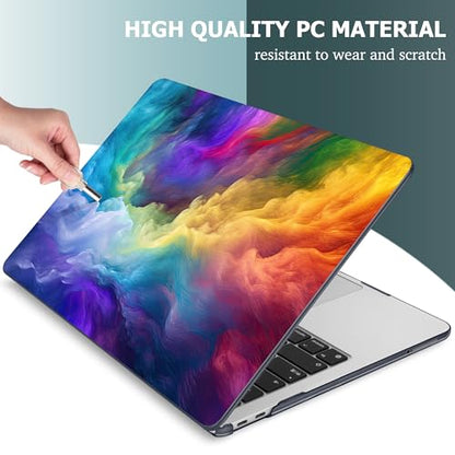 Mektron Case for 2026 MacBook Neo 13-inch A18 Pro chip A3404 Laptop Cover with 13-inch (Diagonal) Liquid Retina Display+ Keyboard Cover+ Screen Protector, Rainbow Cosmic - color: Rainbow Cosmic