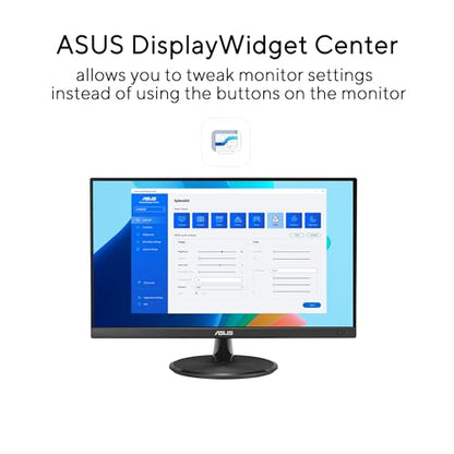 ASUS VP229Q 21.5” Monitor, 1080P Full HD, 75Hz, IPS, FreeSync/Adaptive-Sync, Eye Care, HDMI DisplayPort VGA, Frameless, VESA Wall Mountable Black - style: 22" DP