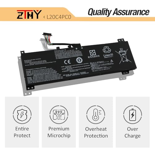 L20C4PC0 L20D4PC0 Battery Replacement for Lenovo Legion 5-15ACH6 5-15ACH6A | 5-15ACH6H 5-15IAH7 5-15IAH7H 5-15ITH6 5-15ITH6H Ideapad Gaming 3-15ACH6 Series Laptop L20L4PC0 L20M4PC0 15.36V 60Wh 3910mAh - size: 9.06*3.15*0.35 inch L20C4PC0