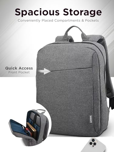 Lenovo Casual Laptop Backpack B210 - 15.6 inch - Padded Laptop/Tablet Compartment - Durable and Water-Repellent Fabric - Lightweight - Grey - color: Grey, size: 15.6 inch