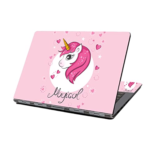 Laptop Skin Sticker Decal,12" 13" 13.3" 14" 15" 15.4" 15.6 inch Personalized Laptop Vinyl Skin Sticker Cover Art Decal Universal Protector Notebook PC Cover Case (Cute Unicorn) - color: Cute Unicorn