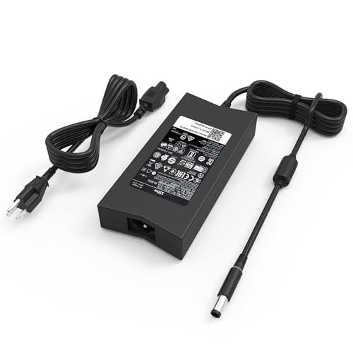 BULL-TECH Replacement for Dell 130W 7.4mm Tip AC Adapter Charger PA-4E LA130PM121 DA130PE1-00 JU012 CM161 Inspiron 15 7000 7559 G3 G5 Charger d6000 Docking Station Laptop Power Cord - size: 130W