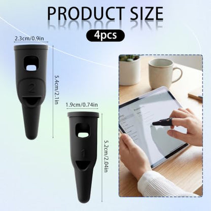 4 Pack Finger Stylus Pen for Touchscreen - 2 Sizes Touch Screens Pen Adults | High Precision Sensitivity Silicone Capacitive Stylus Suitable for iPad/iPhone/Android Phones Tablets