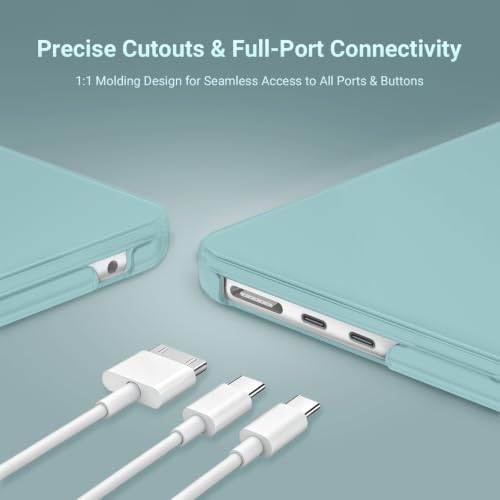 MOSISO Compatible with MacBook Air 13 inch Case M5 2026 M4 M3 M2 2025-2022 | A3449 A3240 A3113 A2681, Hard Shell&Keyboard Cover&Screen Film&Pouch for MacBook Air 13.6 inch Case, Aquamarine - color: Aquamarine