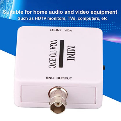 Ejoyous VGA to BNC Converter, Mini HD VGA to BNC 1920 x 1080 Resolution USB Video Converter for Home Audio HDTV Monitors TVs Computer