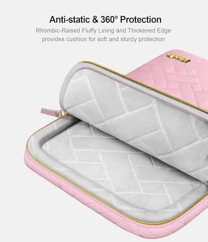Lacdo 360° Protective Laptop Sleeve Case for 14 inch New MacBook Pro M5 Pro/Max A3426 A3427 (2026), M5/M4/M3/M2/M1 A3434 A3112 A3401 A3185 A2918, 13.8 inch Surface Laptop Computer Bag, Sakura Pink - color: Sakura pink, size: New MacBook Pro 14 Inch