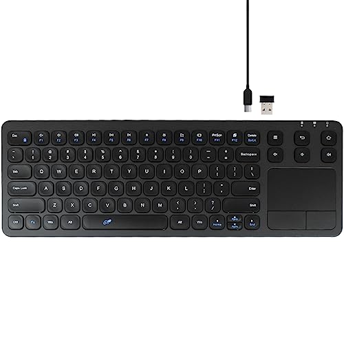 Vilros 2.4G Wireless & Wired Touch Keyboard with Built-in Touchpad- USB Wired + 2.4G Wireless Keyboard Compatible with Raspberry Pi