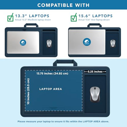 LAPGEAR Ergonomic Pro Lap Desk - Denim Blue, Fits 15.6" Laptops - color: Denim Blue, size: Ergonomic Pro 2.0