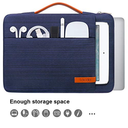 Lacdo 360° Protective Laptop Sleeve Case for 15 inch New MacBook Air M5/A3448 (2026), M4 A3241 2025, M3 A3114, M2 A2941 2024-2023, 15 inch MacBook Pro A1990 A1707, Computer Bag, Water-Resistant, Blue - color: Blue, size: New MacBook Air 15 Inch
