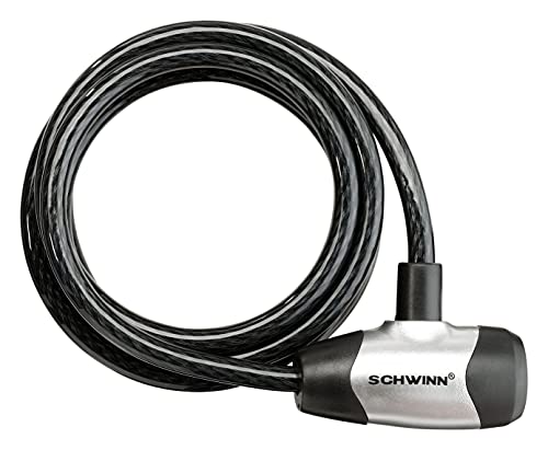 Schwinn Bike Cable Lock, Braided Steel | Security Level 1 | 6 Feet x 8mm | 2 Keys Included | Pack of 3 - size: 6 Foot/8mm Cable (Pack of 3)