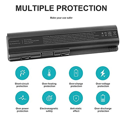 58Wh Laptop Battery for HP DV4 DV5 DV6 G50 G60 G60T-200 CTO G61 G70 HDX X16 HDX X16T Premium HDX16 HSTNN-LB72 HSTNN-LB73 HSTNN-UB72 HSTNN-CB73 HSTNN-DB72 HSTNN-DB73 HSTNN-IB72 HSTNN-IB73 dm1-2000 - size: 8.07*2.05*0.83inch DV4