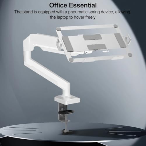 Laptop Arm Mount Adjustable Laptop Desk Mount 2-9kg Gas Spring Arm Up to 17.3 Inch Laptop Holder Tray Desktop Stand Clamp-on(Silvery)