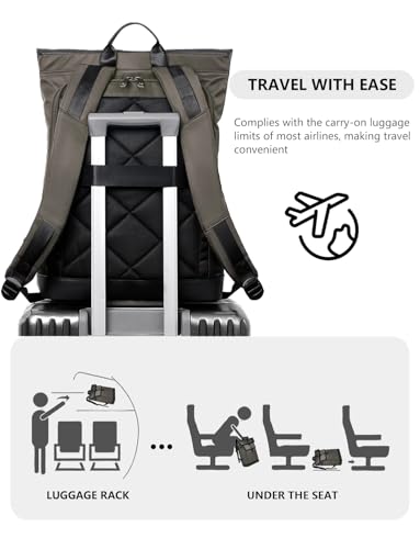 Lightweight Laptop Backpack 17Inch for Women & Men Professional Business Computer Bag with Back Cushioning Carry on Waterproof Travel Computer Backpack Resistant Travel Work Citywalk Gray - color: Gray