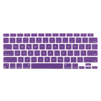 Batianda Ultra Thin Silicone Keyboard Cover for New MacBook Air 13 Inch 2020 2021 M1 Chip Model A2337 (with Touch ID & Retina Display) Waterproof and Dustproof Durable Laptop Protector, Purple - color: Purple