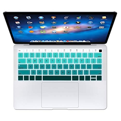 Se7enline for MacBook Pro 13/16 in Keyboard Cover 2019-2026,Turquoise Blue | Silicone Waterproof Dustproof Durable Washable Laptop Accessories US Layout 2023 2022 2021 2020 2019 2018,Green - color: Gradient Green