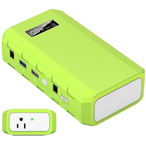 Portable Power Station with AC Outlet 120V, 24000mAh Laptop Charger Bank | Powkey 86Wh Lithium Battery Pack with 65W AC Outlet, Emergency Backup Power Supply for Camping Home Office Outdoor (Green) - color: A-Green
