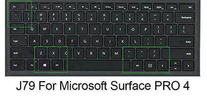 HRH English Silicone Keyboard Cover Skin for Microsoft Surface Pro | With Surface Pro 4, Pro 5 2017, Pro 6 2018, Pro 7 2019,12.3-inch Surface Pro 6,Dustproof,Soft-Touch,Ultra Thin,Sun Flower - color: Sun flower