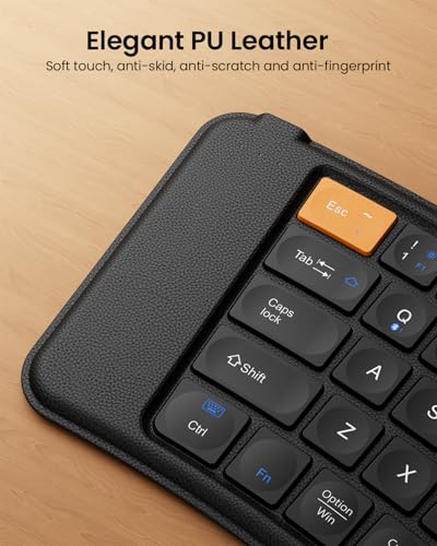 ProtoArc Ergonomic Foldable Keyboard, XK03 Split Folding Travel Bluetooth Keyboard, Ultra Slim, Portable for iPad, iPhone, Tablet, Laptop, PC